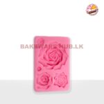 5pcs Rose Silicone Mould-A119