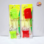 Silicone Spatula & Brush With Glass Handle