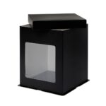 Tall Cake Box-Black (With window)